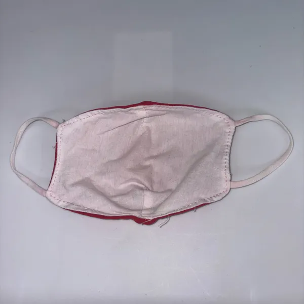 Stretchy Red & White Reusable Face Mask - Image 3