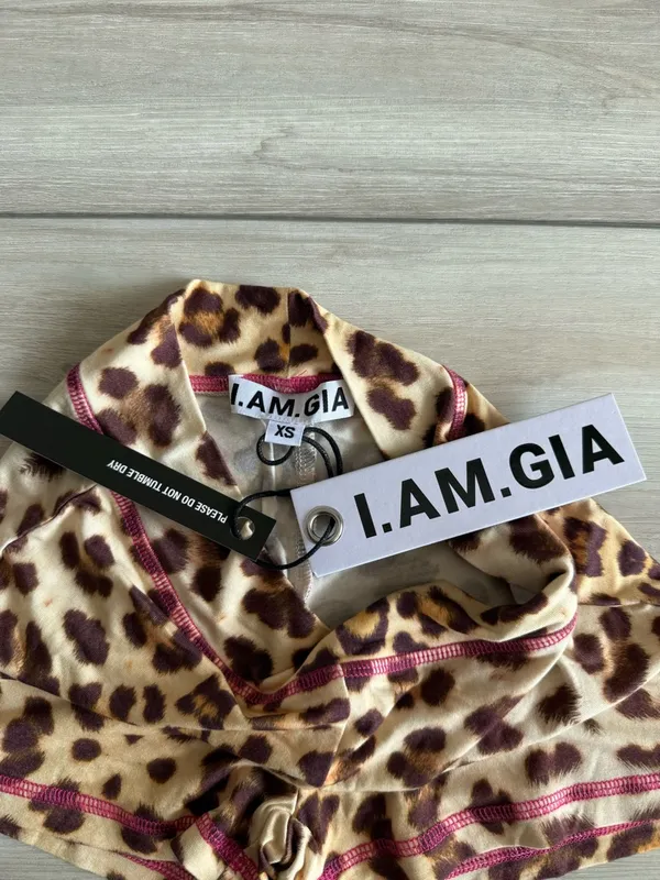 I.AM.GIA Leopard Print Blare Shorts Brown XS NWT - Image 9