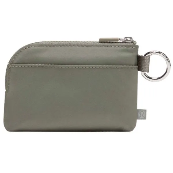 Lululemon Clippable Card Pouch Grey Sage / Light Ivory - Image 3