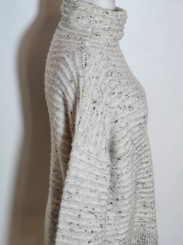 Madewell Speckled Cream Mock Neck Sweater Size Small - Image 5