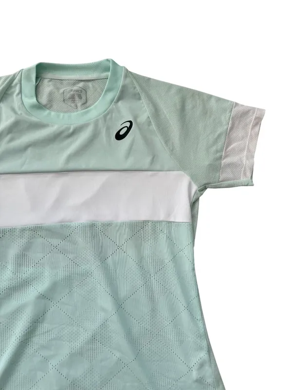 ASICS Women’s Mint Green Jersey Short Sleeve Top Size Large - Image 2