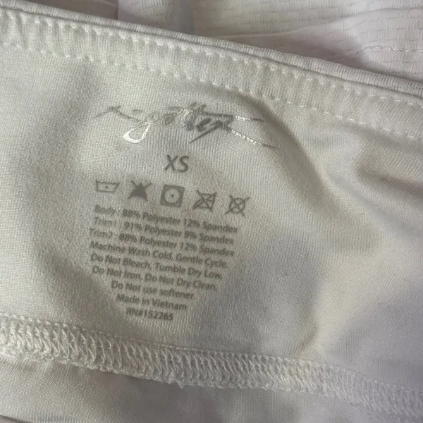 X By Gottex White Ruffle Hem Athletic Tennis Skort XS Activewear Golf Mini Skirt - Image 2