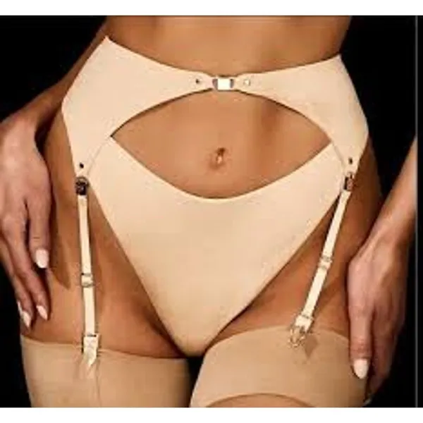 HONEY BIRDETTE Eveyday Smooth Suspender Garter Belt XS Toasted Almond - Image 4