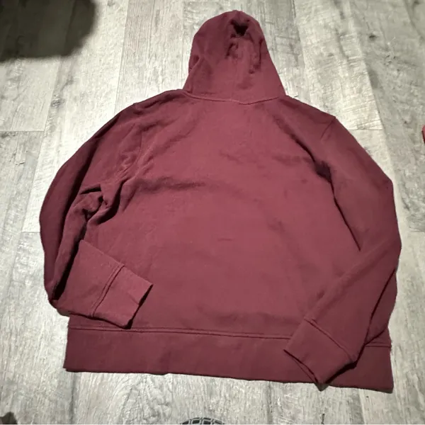 Maroon Burgundy Red Hoodie Pockets Women’s Pull Over drawstring basic amazon XL - Image 3