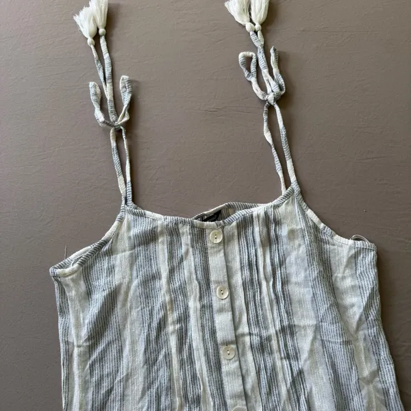 Club Z Collection Crepe Metallic Stripe Sundress - Image 4