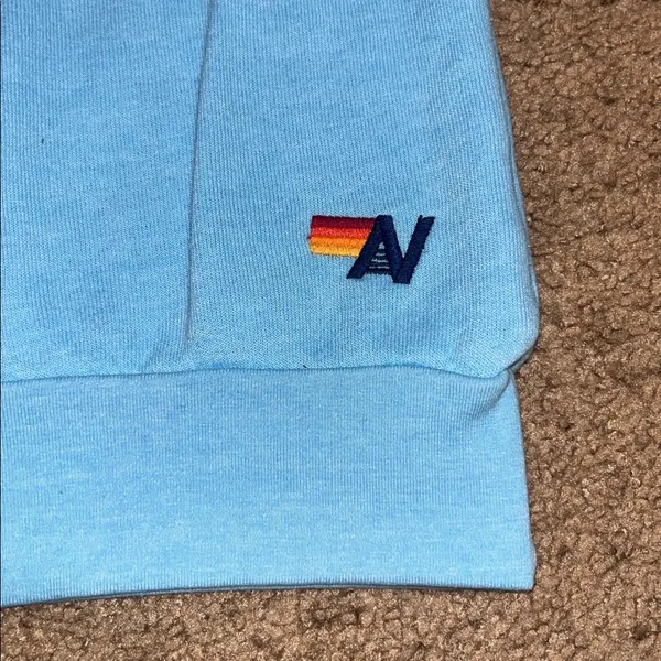 Aviator Nation Never Stop Chasing Rainbows Crew Neck‎ Sweatshirt Pullover Blue S - Image 9