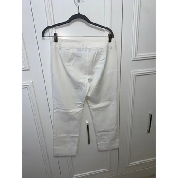 Express Women's Cropped Stretch Pants White Size 5/6‎ Casual Chic - Image 5