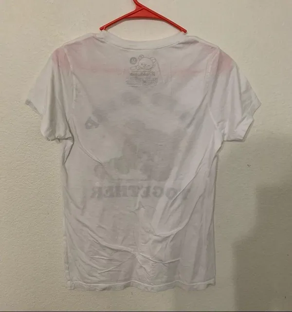 White Graphic Tee Brown Size M - Image 3