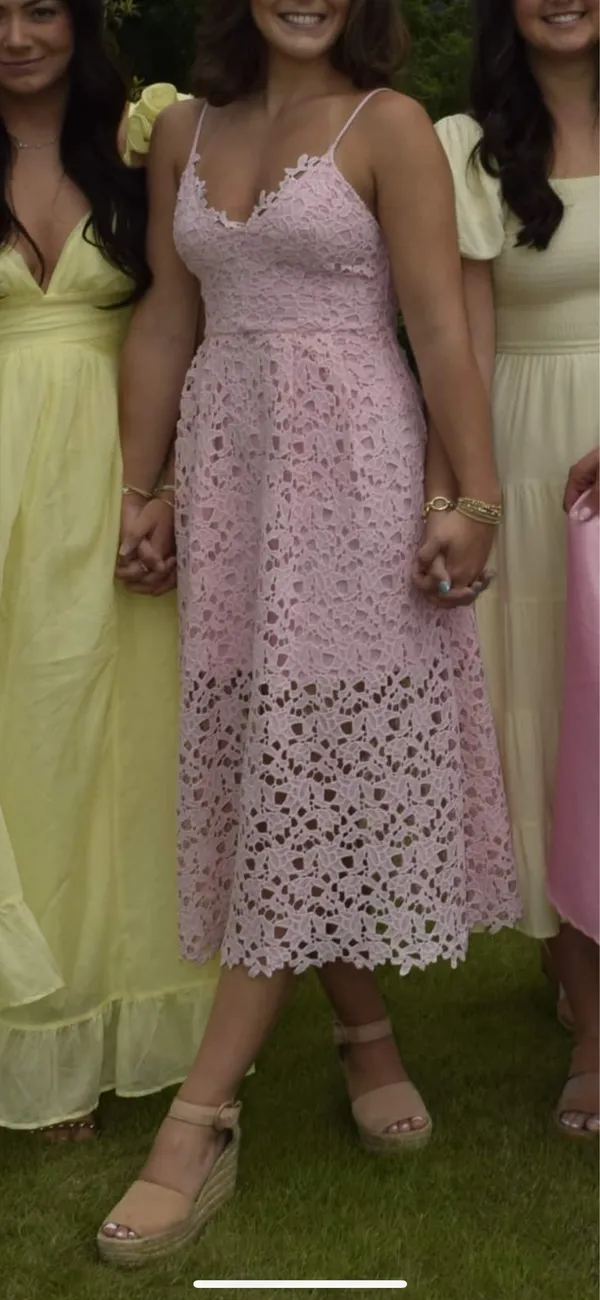ASTR the Label Lace Spaghetti Strap Midi Dress (Endless Rose) - Image 4