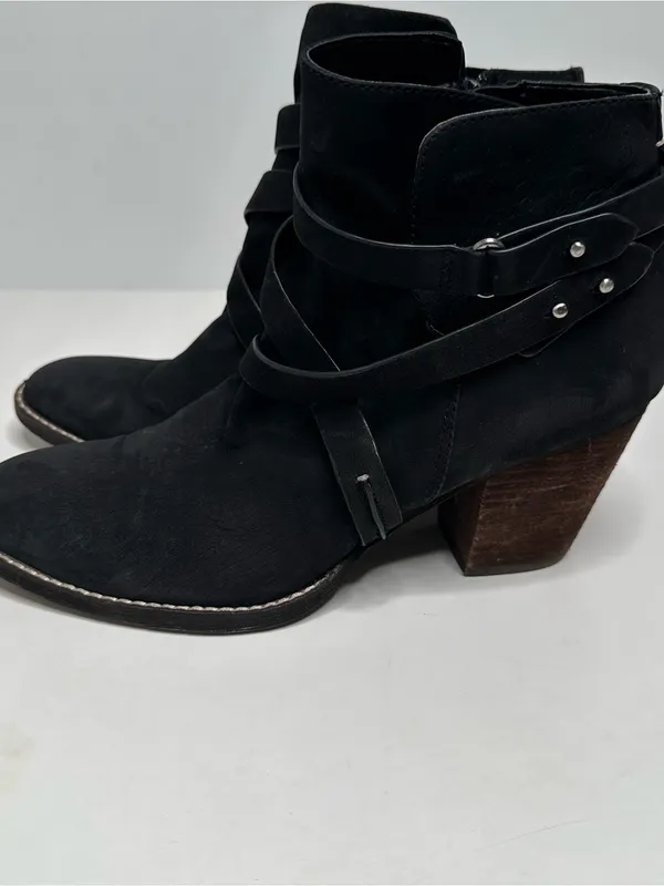 Sam Edelman Merton Black Suede Leather Ankle Booties Size 9 - Image 4