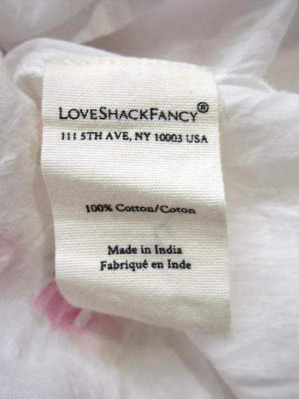 NWT LoveShackFancy Guinevere Maxi in Cerise Pink Floral Cotton Smocked Dress XS - Image 9