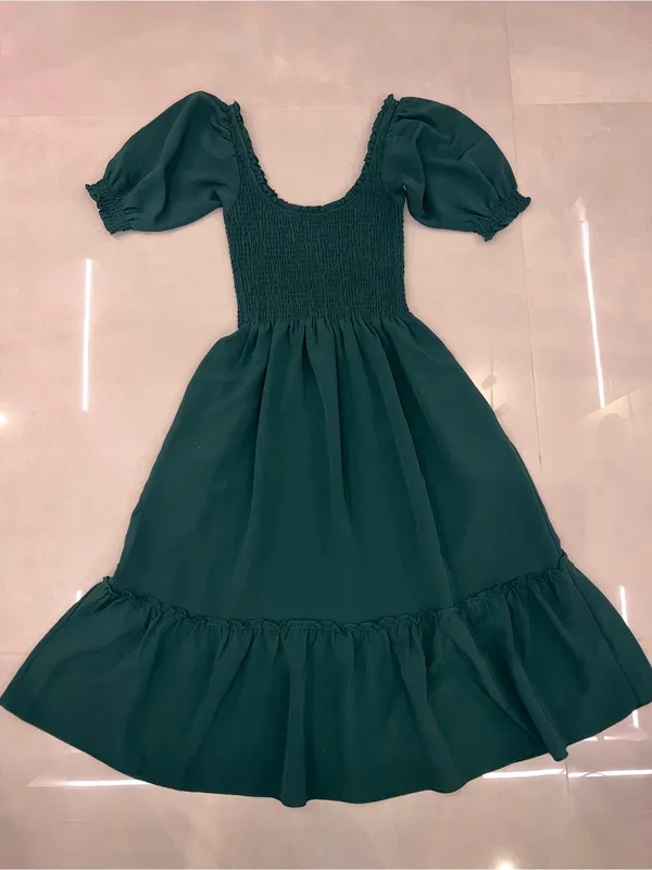 Hill House Home Louisa Nap Dress in green and emerald - Image 6