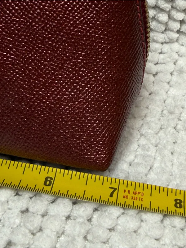 Coach Metallic Cherry Leather Cosmetic Case Makeup Bag Zip Pouch F23332 - Image 12