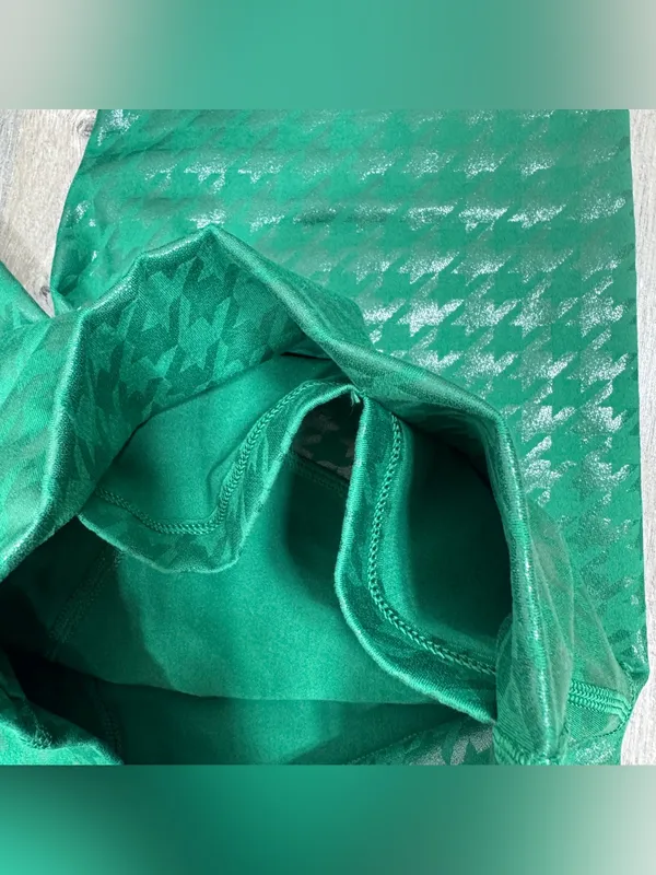 Offline Aerie Houndstooth Hugger High‎ Waisted Ankle Leggings Green Medium - Image 7