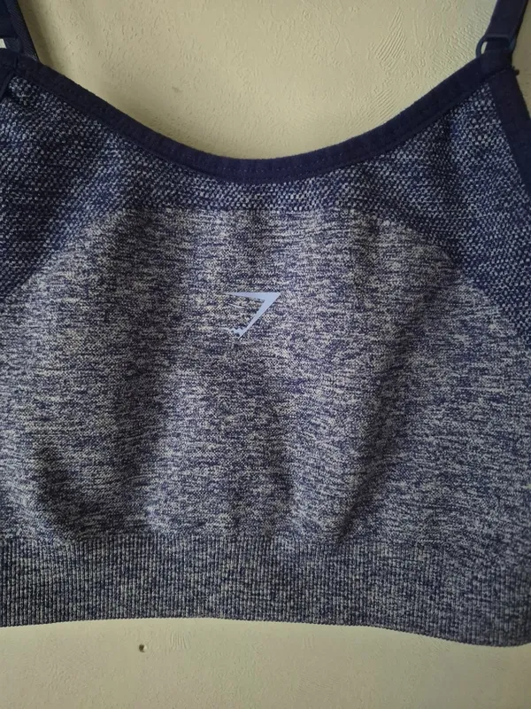 Gymshark Blue Seamless Sports Bra - Image 3