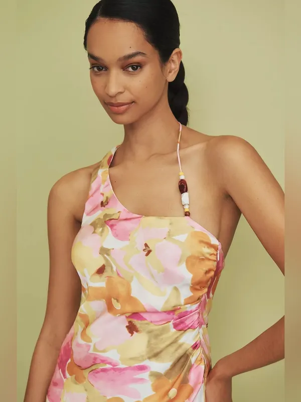 Anthropologie Bardot Andy One-Shoulder Asymmetrical Slip Dress Eurosummer - Image 5