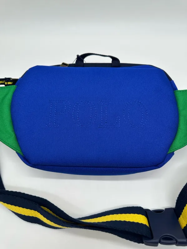 Polo Ralph Lauren Kids Colorblock Waist Bag Fanny Pack Crossbody Blue Red Green - Image 8