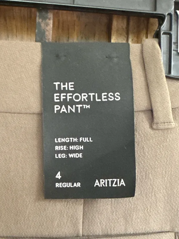 Aritzia Effortless Pant Olive Green Wide-Leg, Lengh Full, Rise High Size 4 - Image 4