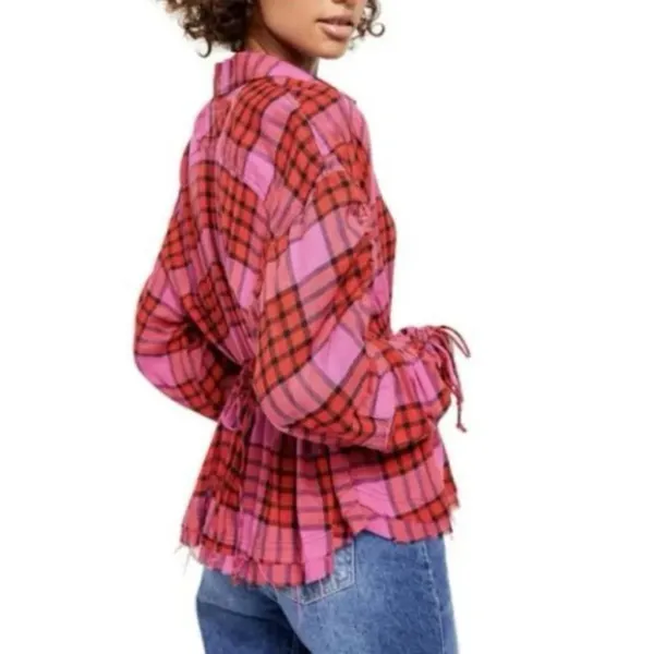 Final Price Free People Pacific Dawn Plaid Shirt - Image 6