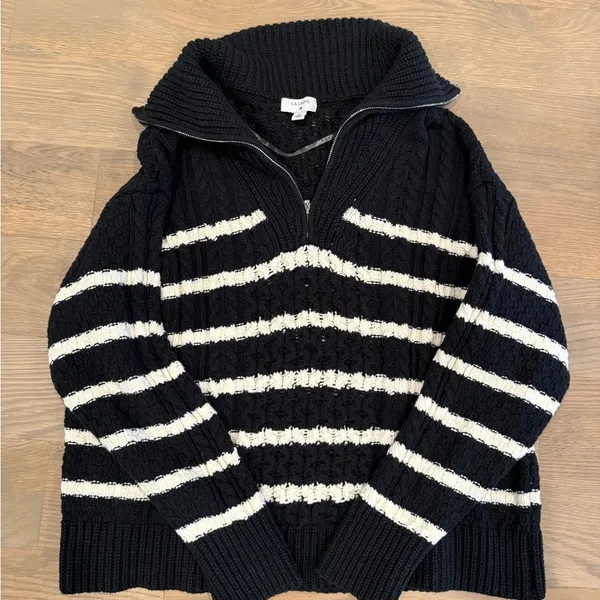 La Ligne Black Textured Knit Sweater - Image 2