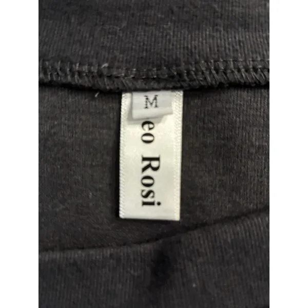 Leo Rosi Merry and Bright Christmas Sweatshirt Gray Plaid Elbow Patches‎ Medium - Image 4