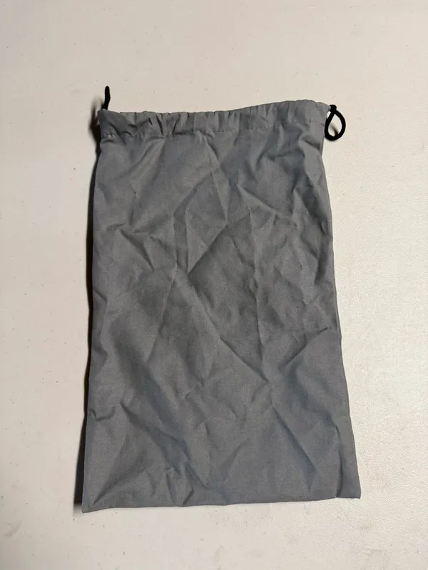 Balenciaga Gray Drawstring Dust Bag with Logo - 15”x9.5” NEW - Image 3