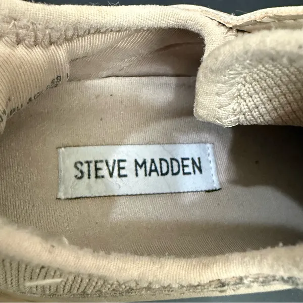 STEVE MADDEN Vance Beige Knit Upper Rhinestones Chunky Dad Sneakers Size 6.5M - Image 16