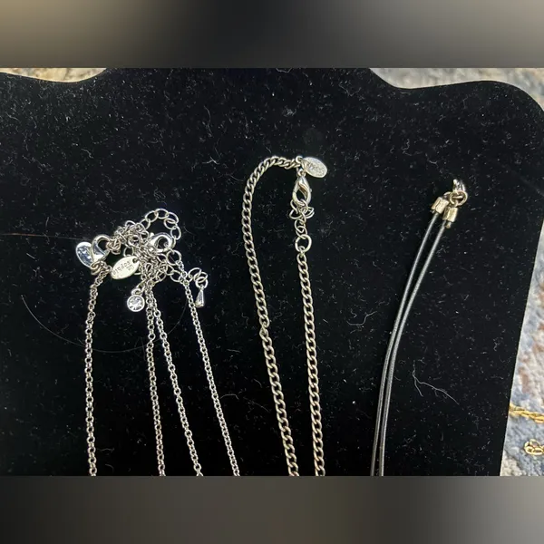 Silver and Black Necklaces Lia Sophia Express and unbranded preowned condition - Image 2