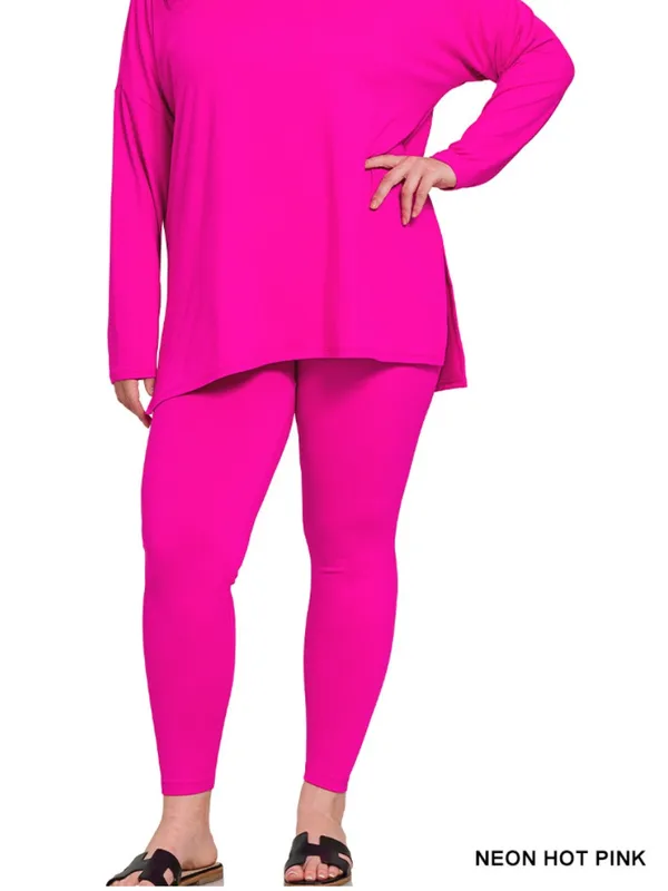 New!Plus Size Neon Hot Pink brushed dty microfiber loungewear set Size 3X - Image 3