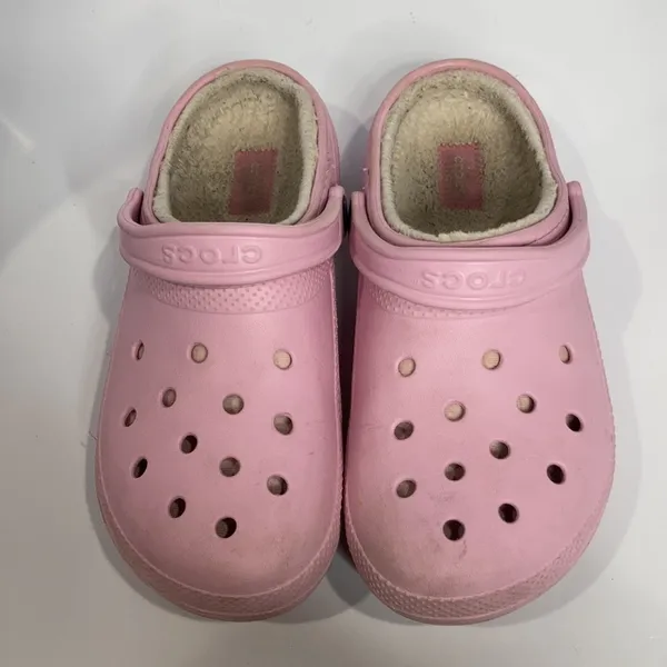 Crocs‎ Pink lined original clogs unisex sizing - Image 2