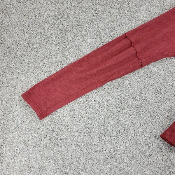 Altar’d State Cropped Top M Red V Neck Long Sleeve Ruffle Trim Pullover Blouse - Image 6