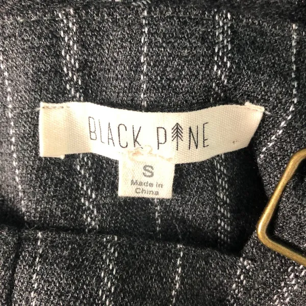Black Pine Overalls Womens Small Cotton Dark Boho Barn Lumberjack Country Grunge - Image 3