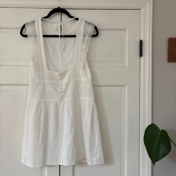 Sézane Naide Mini Dress White Lace Ecru FR 38 US Size 6‎ Bridal Paris Sold Out - Image 12