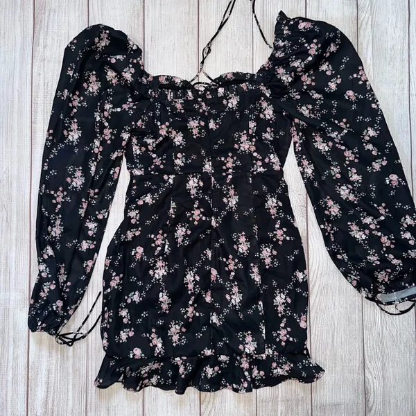 Black Ruched Dress - Image 2