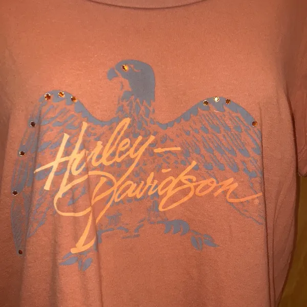 Orange Harley Davidson Motorcycle Milwaukee, WI T-Shirt Size Medium - Image 2