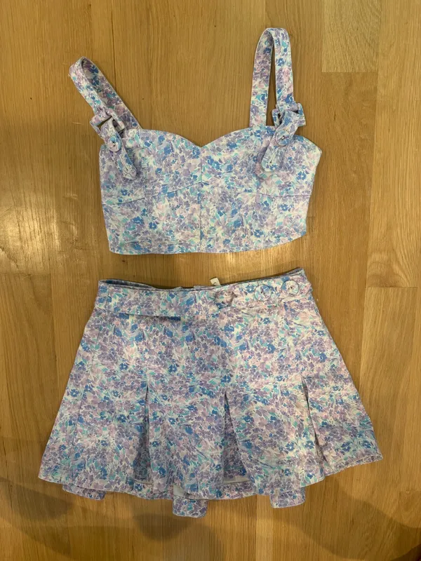 For love & lemons Lou Crop Top and Marlo Mini Skirt Set - Image 2
