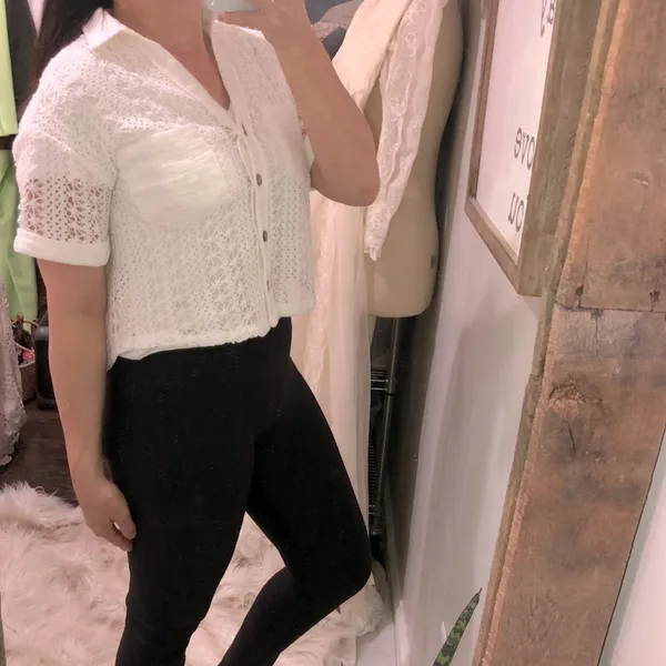 Altar'd State white lace top size xsmall - Image 2