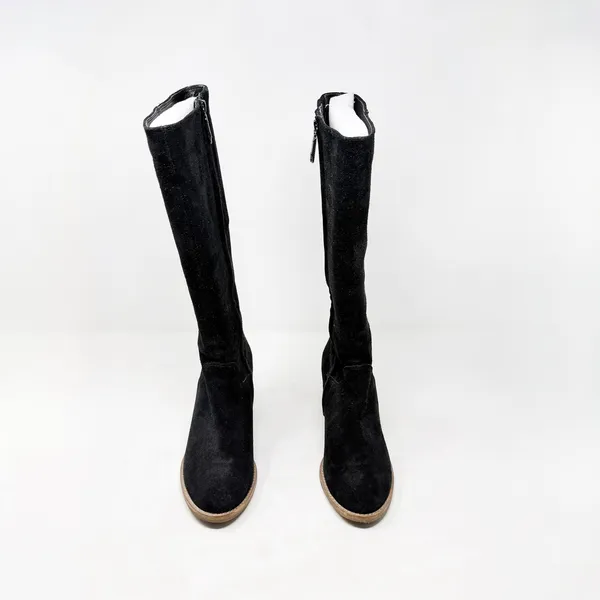 [Blondo] Black Nicola Waterproof Suede Leather Chunky Heel Boots Side Zip Sz 8.5 - Image 7