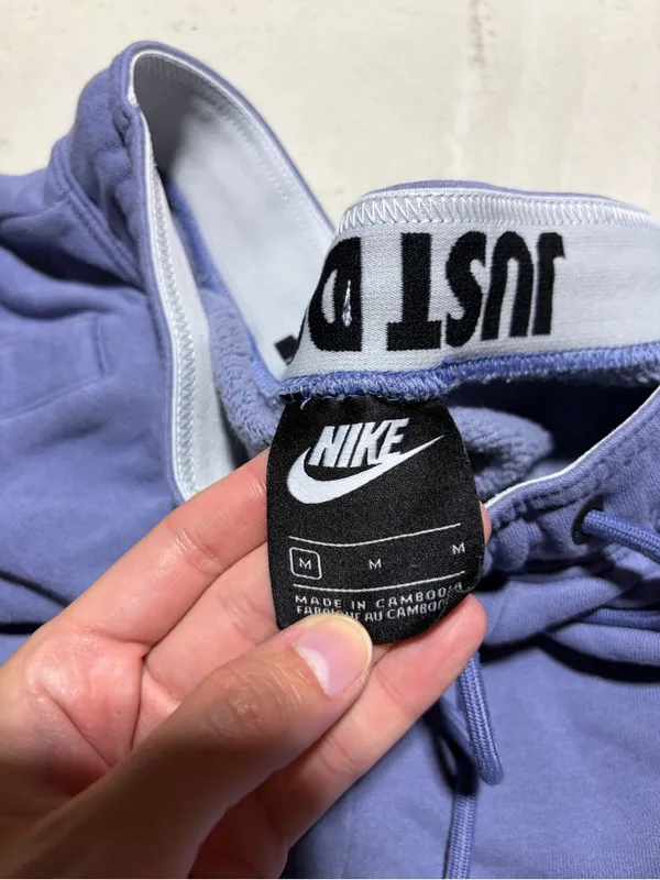 Nike blue joggers just do it medium - Image 7