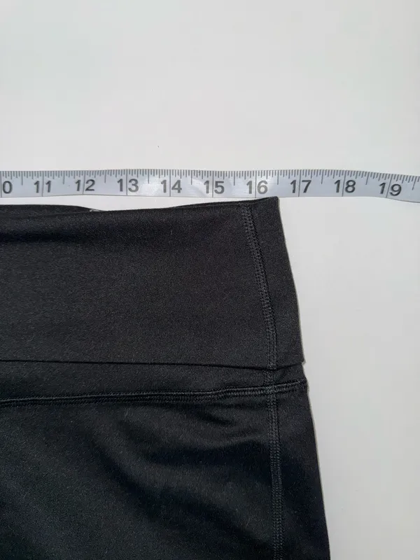 Maurices Luxe Foldover Waist Flare Leggings Black High Rise - Image 8