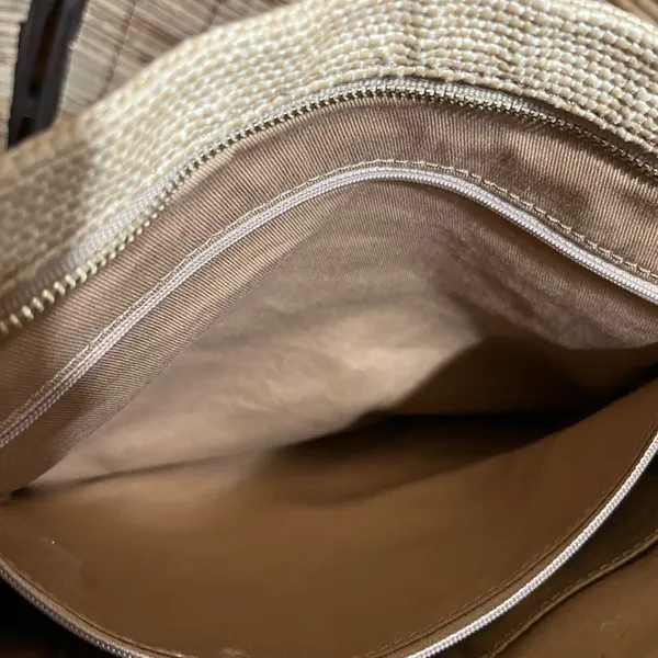 Fossil Preston Woven Straw and Leather Shopper Shoulder Bag - Image 13