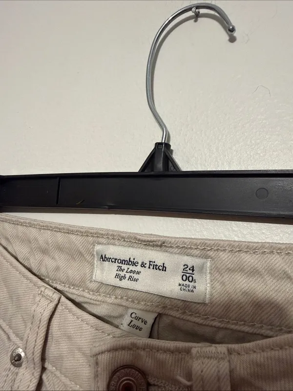 Abercrombie & Fitch Light Beige “The Loose” Baggy Jeans - Image 4