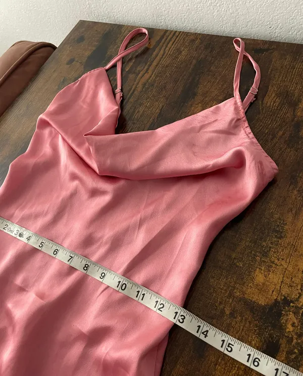 Pretty Little Thing Rose Strappy Satin Cowl Midi Dress - Image 12