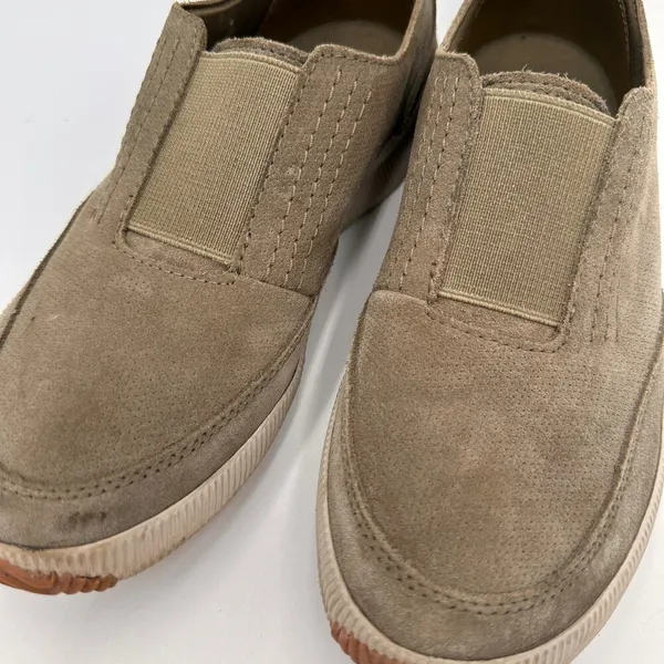 Sorel Sage Green Leather Out N About Slip On Sneakers Size 7.5 - Image 3