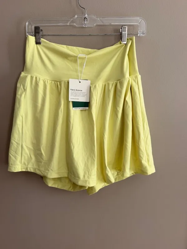 Halara XL yellow shorts Womens Yellow Athletic High-Waisted Skort XL Long Nylon - Image 5