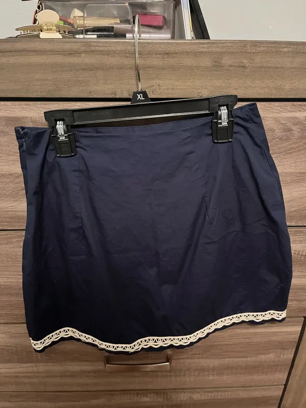 Mable Navy Embroidered Skirt Set - Image 8