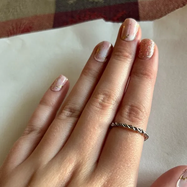 3/$20 Silver Tone Multiple Twisted Circle Ring Size 6/7 - Image 2