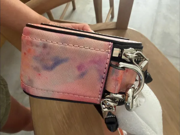 NWT Marc Jacobs The Snapshot Watercolor Crossbody Pink Leather - Image 7