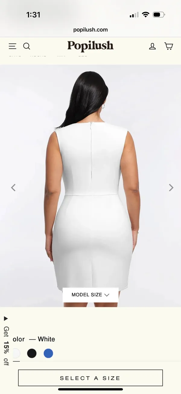 Popilush shapewear dress White Size M - Image 3