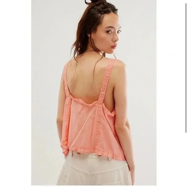 Free People Sweet Sarah Tank Top At In Pink Star Moth $78 Medium Nwot spring - Image 4
